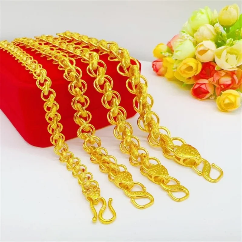 Real gold AU999 Aso style gold bracelet 24K real gold bracelet gold jewelry gift
Real gold AU999 Aso style gold bracelet 24K real gold bracelet gold jewelry gift