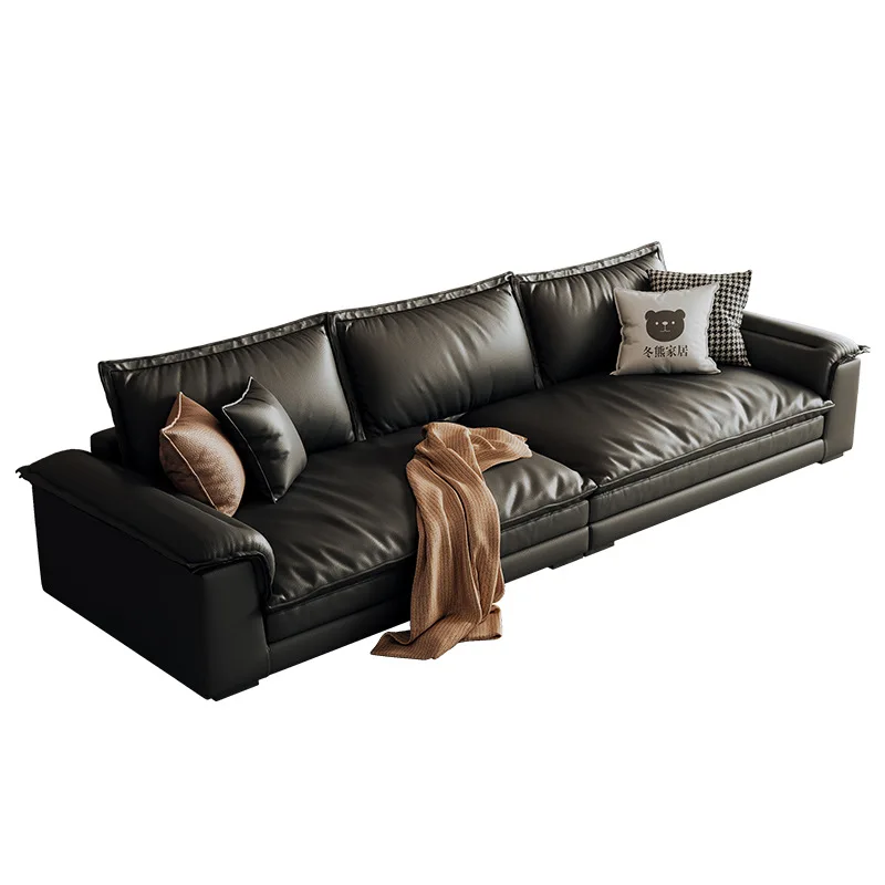 Super wide sitting deep sofa, living room leather sofa, medieval modern straight row, large sailing sofa
Super wide sitting deep sofa, living room leather sofa, medieval modern straight row, large sailing sofa