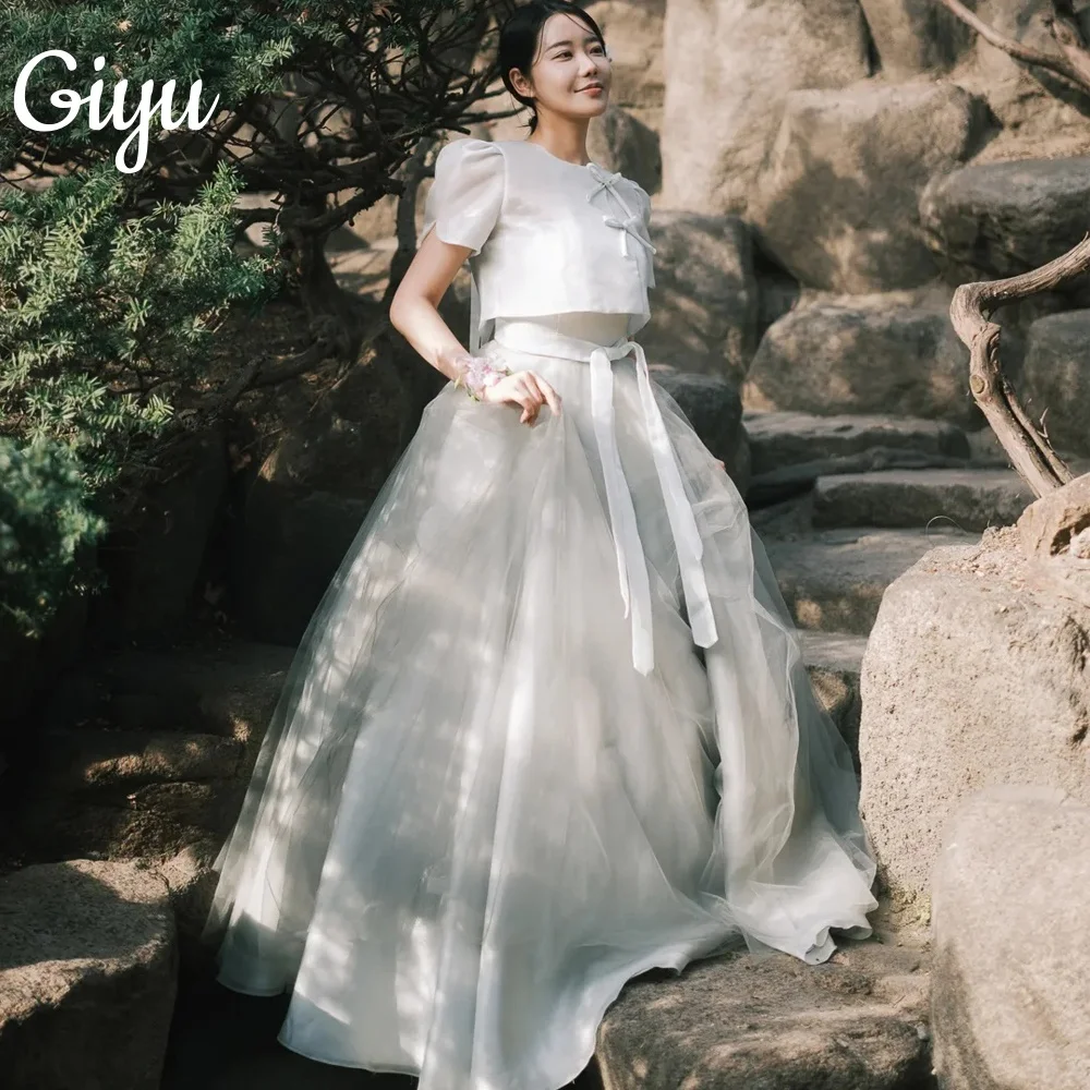 Giyu New Hanbok A-Line 2PCS Wedding Dresses Short Sleeves Ribbon Pleat Customized Korea Photoshoot Plus Size Floor-Length 2025
Giyu New Hanbok A-Line 2PCS Wedding Dresses Short Sleeves Ribbon Pleat Customized Korea Photoshoot Plus Size Floor-Length 2025
