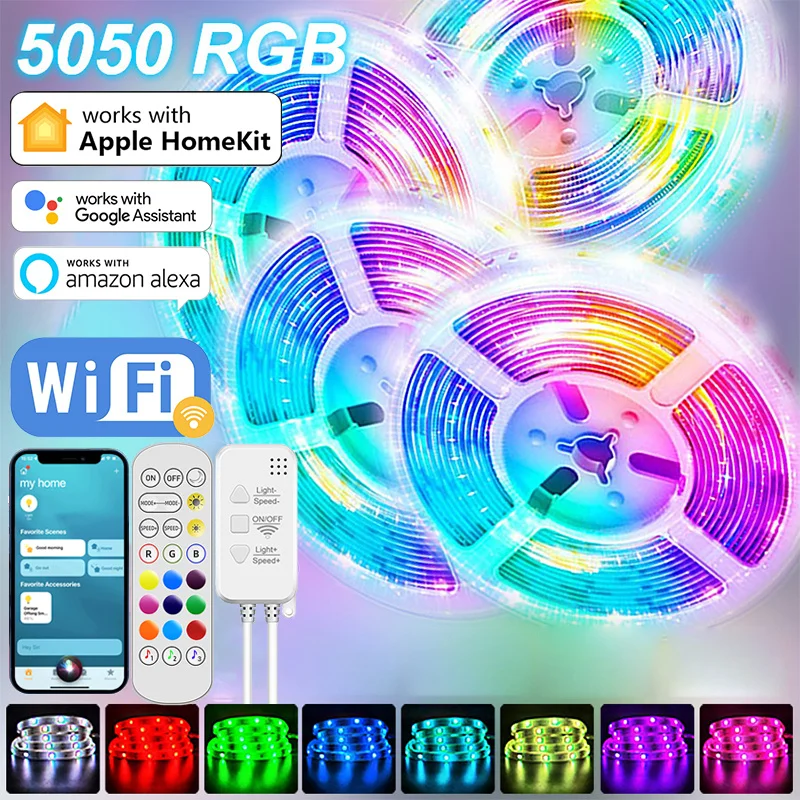 Светодиодная RGB-лента с Wi-Fi, умная Гибкая фотолента с пультом дистанционного управления с 24 кнопками и управлением через приложение
Светодиодная RGB-лента с Wi-Fi, умная Гибкая фотолента с пультом дистанционного управления с 24 кнопками и управлением через приложение