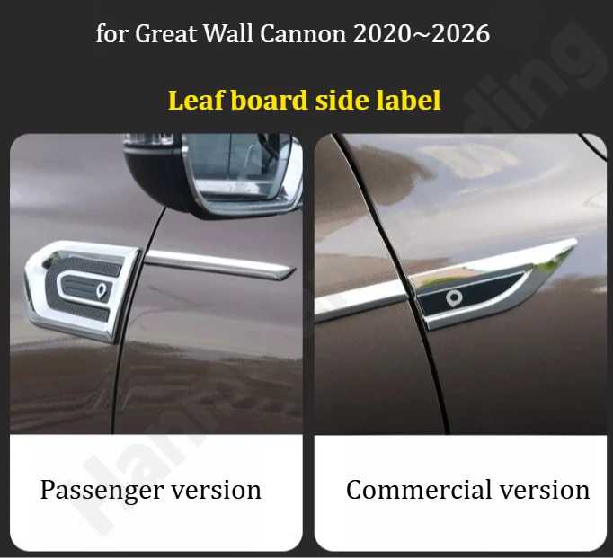 for Great Wall Cannon 2020~2026 Modified fender trim/body leaf panel side label/body side label bright strip/auto parts
for Great Wall Cannon 2020~2026 Modified fender trim/body leaf panel side label/body side label bright strip/auto parts