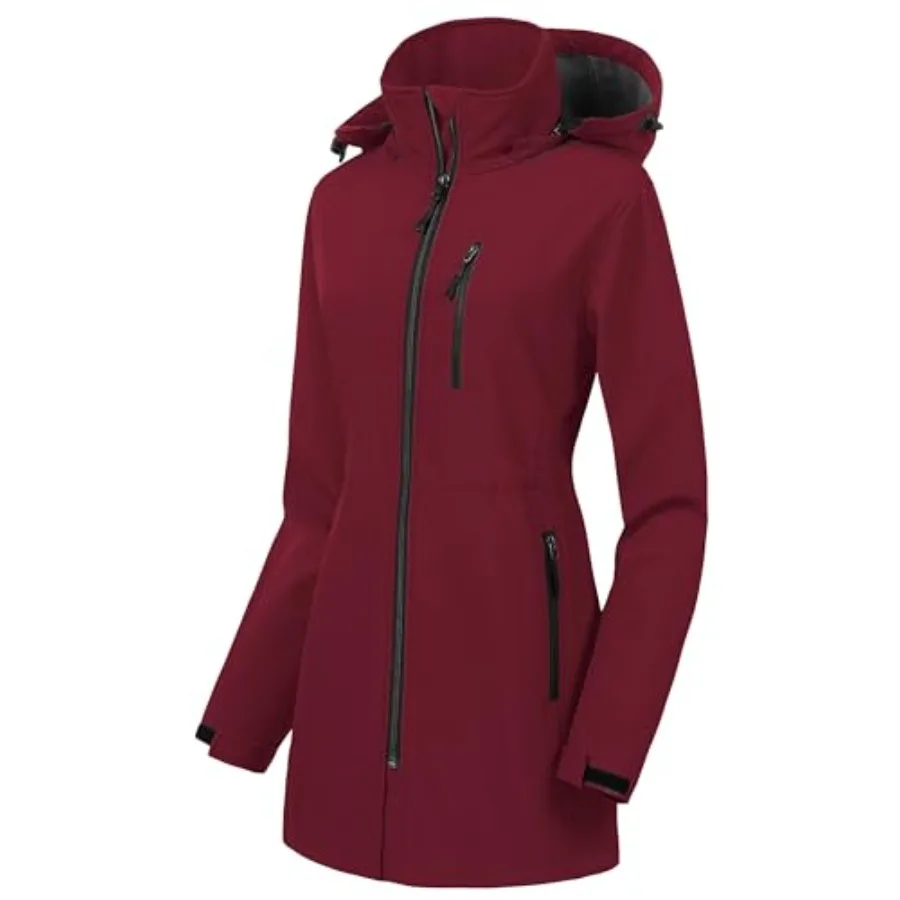CREATMO US Women's Lightweight Waterproof Long Softshell Tactical Jacket Fleece Lined Windbreaker
CREATMO US Women's Lightweight Waterproof Long Softshell Tactical Jacket Fleece Lined Windbreaker