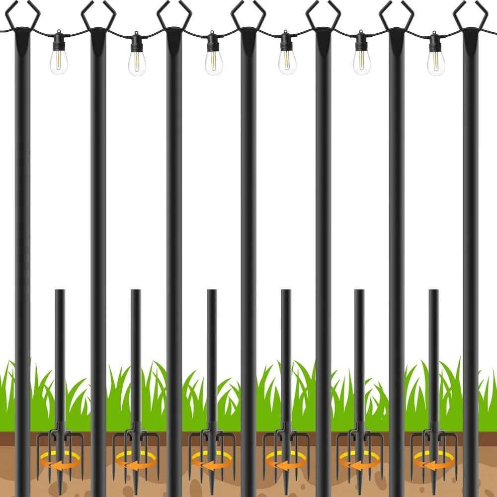 7 Pack 10 FT Outdoor String Light Poles, Metal Rustproof Heavy Duty for Garden Patio Wedding Backyard Deck Party
7 Pack 10 FT Outdoor String Light Poles, Metal Rustproof Heavy Duty for Garden Patio Wedding Backyard Deck Party