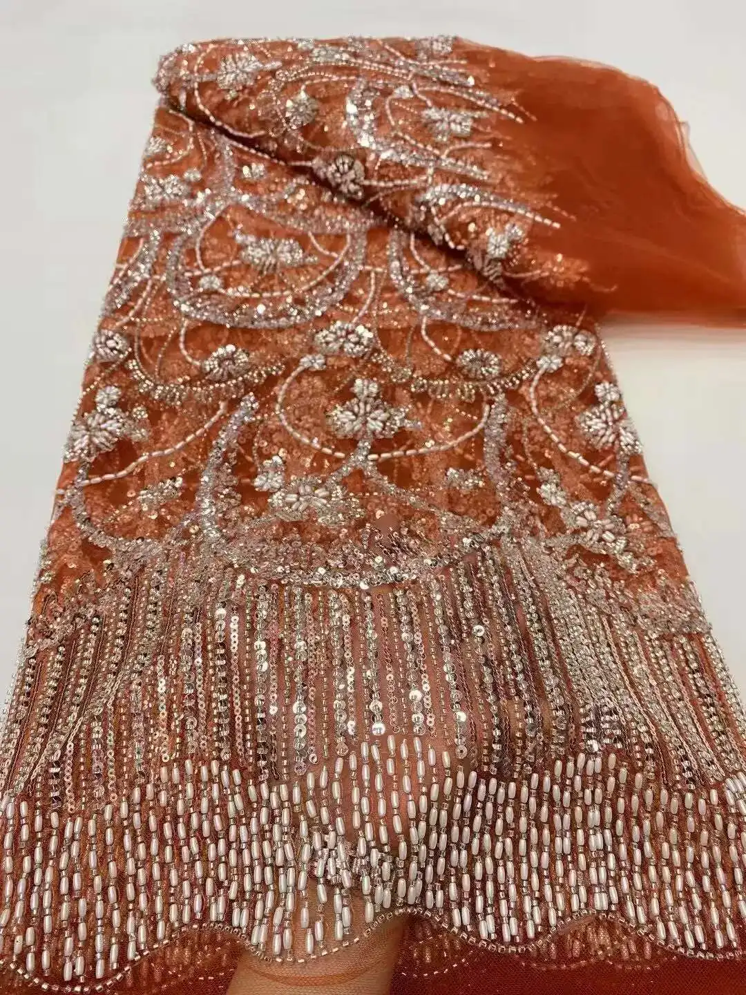 2025 High Quality Lace 5 Yards French Lace Fabric Nigerian Lace Fabrics African Sequins Beaded Lace Fabric For Wedding Party
2025 High Quality Lace 5 Yards French Lace Fabric Nigerian Lace Fabrics African Sequins Beaded Lace Fabric For Wedding Party