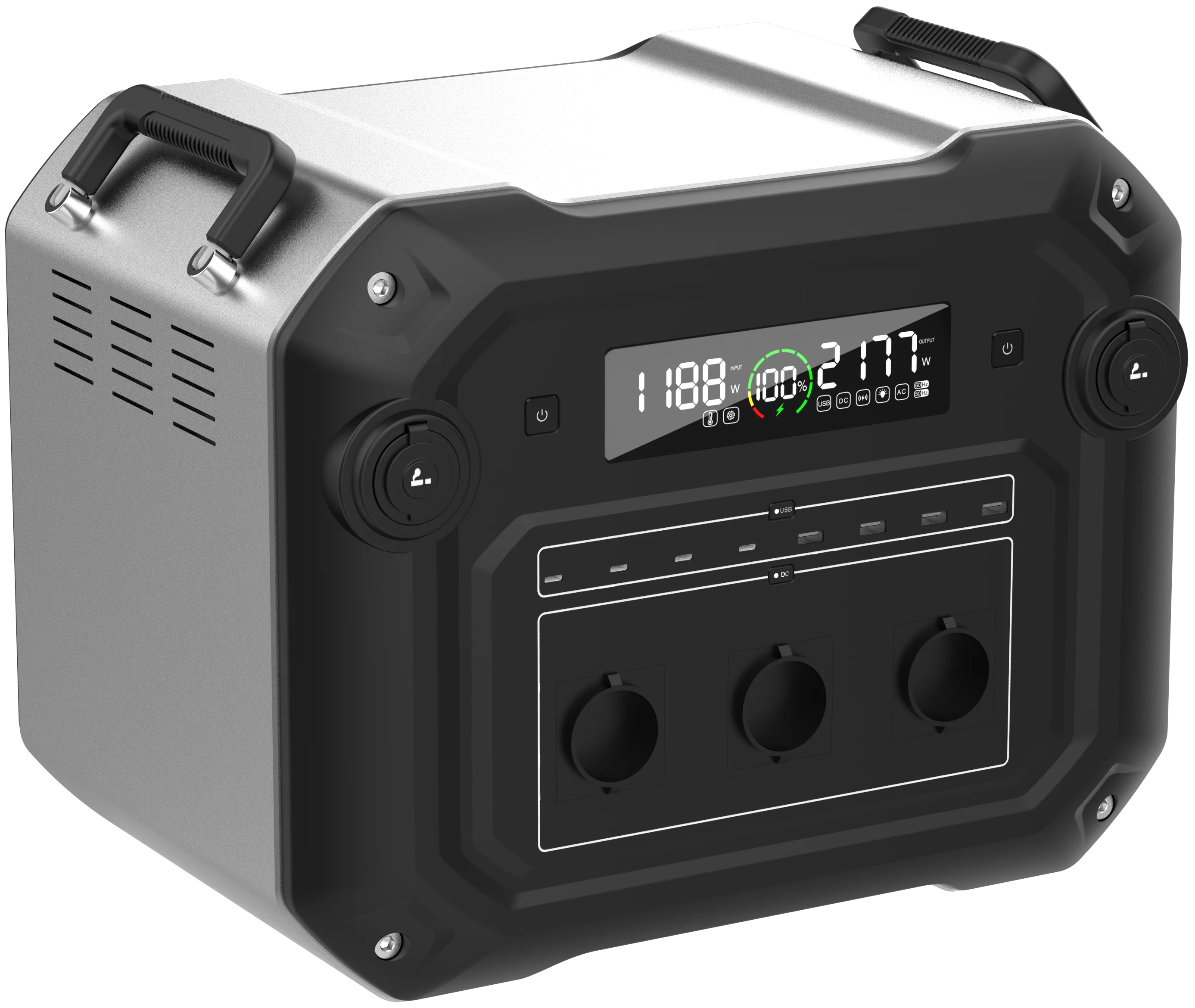 USA EU Stock Portable Power Station 2500W Outdoor Camping Solar Generator with Pure Sine Wave MPPT Controller and Flashlight
USA EU Stock Portable Power Station 2500W Outdoor Camping Solar Generator with Pure Sine Wave MPPT Controller and Flashlight
