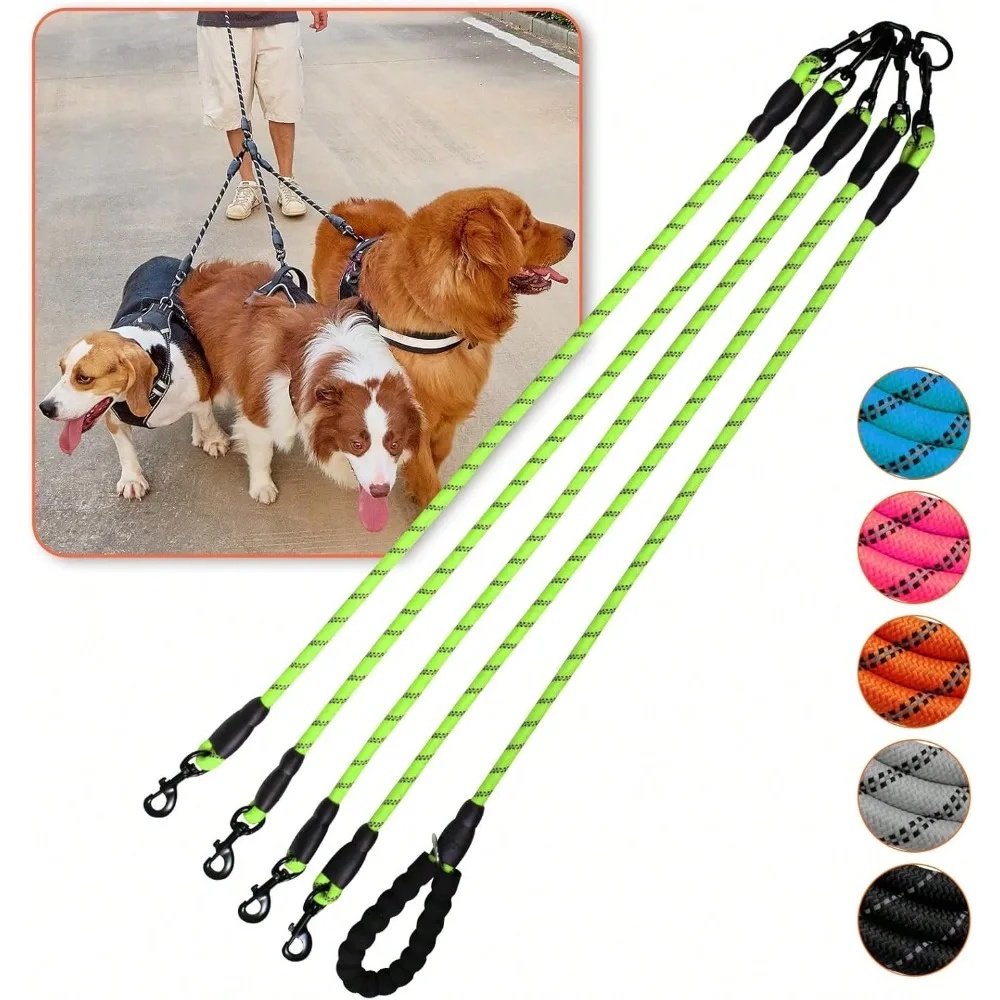 Dog Double Leashes, Comfortable Reflective No-Leash Dogs (Pink)
Dog Double Leashes, Comfortable Reflective No-Leash Dogs (Pink)