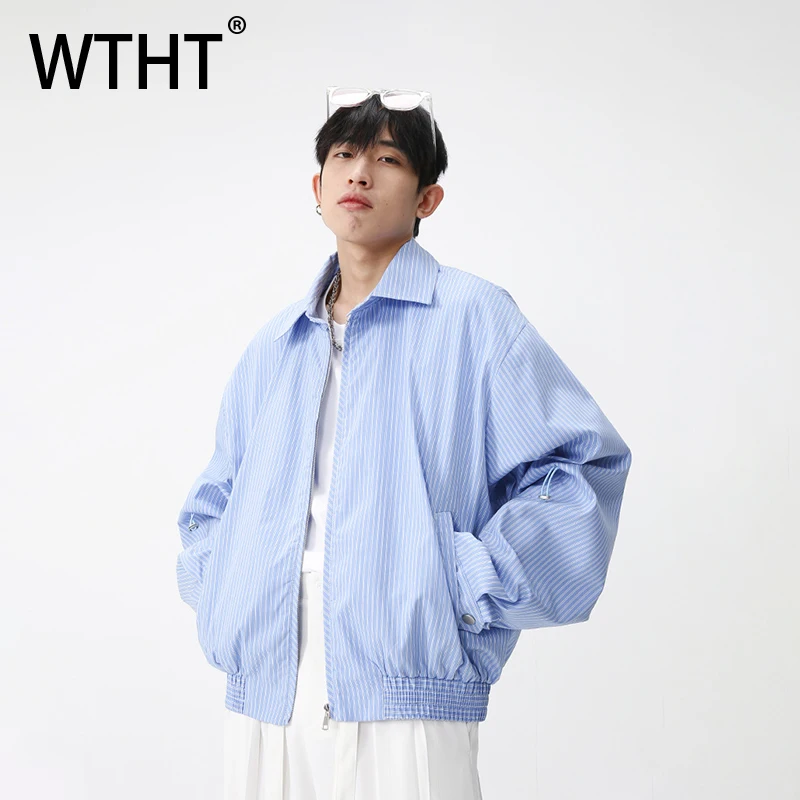WTHT Fashion Summer Men’s Pockets Striped Waist-closing Loose Jacket Trendy Long Sleeves Zipper Lapel Casual Coat Male 2A0087
WTHT Fashion Summer Men’s Pockets Striped Waist-closing Loose Jacket Trendy Long Sleeves Zipper Lapel Casual Coat Male 2A0087