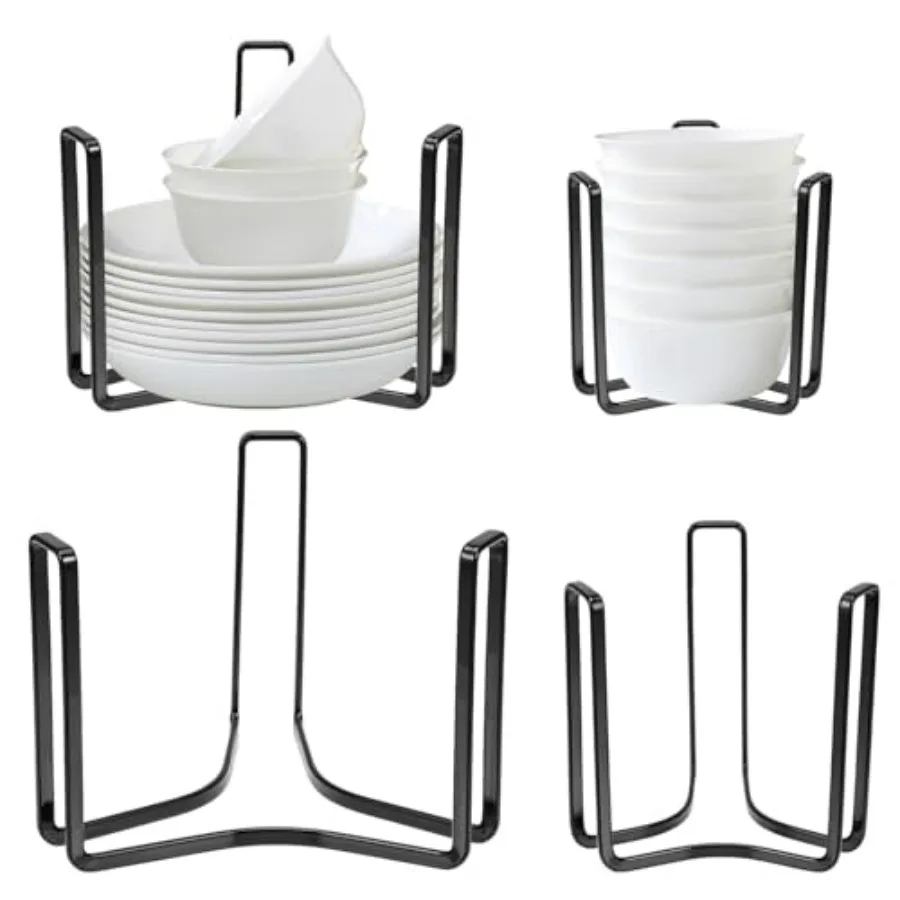 4PCS Metal Dinnerware Bowl Plate Holder Organizer for 4.7 and 6.5 Inches Diameters Kitchen Drawer Countertop Cabinet Shelf Cupb
4PCS Metal Dinnerware Bowl Plate Holder Organizer for 4.7 and 6.5 Inches Diameters Kitchen Drawer Countertop Cabinet Shelf Cupb