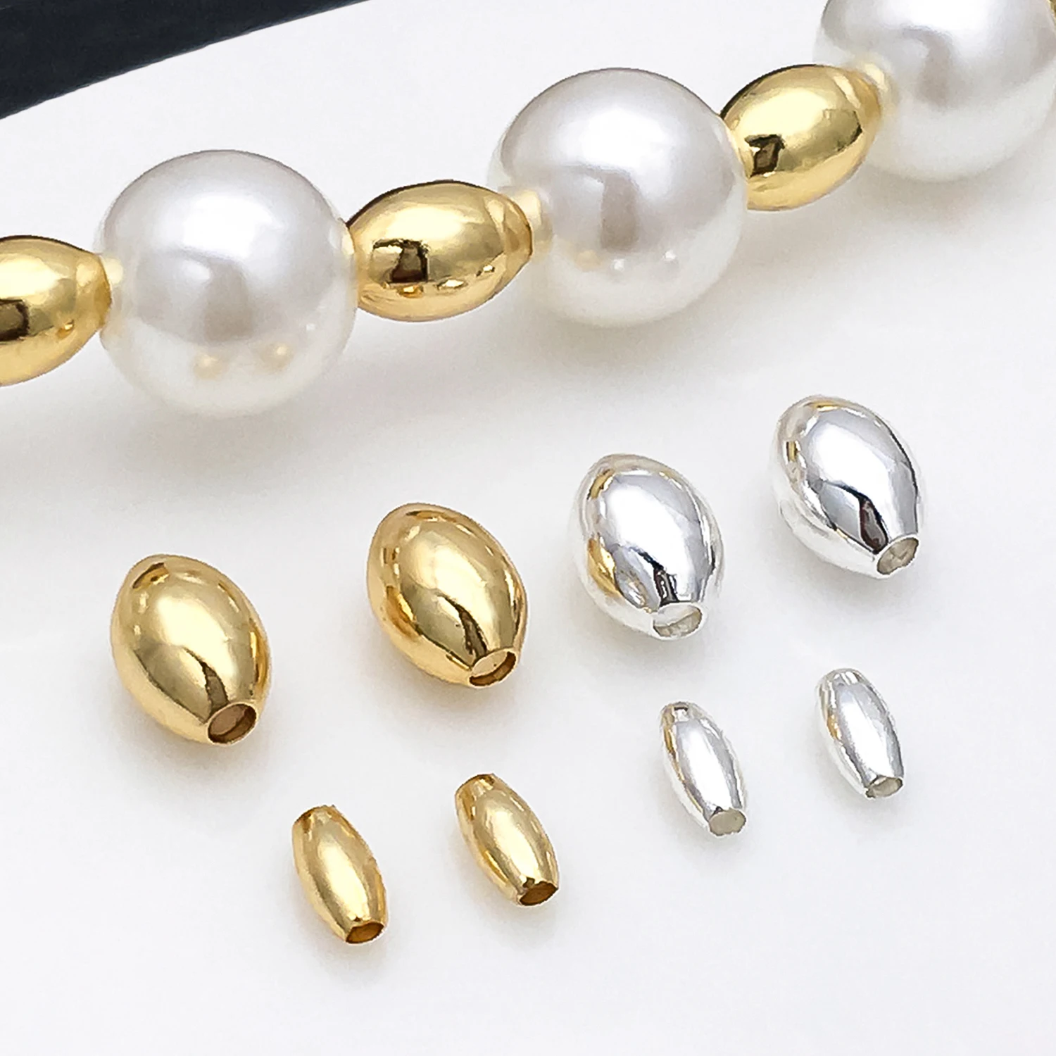 20pcs 4/6mm 18K Real Gold Plated Brass Beads Oval Beads Spacer beads For DIY Bracelet Necklace Jewelry Making Accessory
20pcs 4/6mm 18K Real Gold Plated Brass Beads Oval Beads Spacer beads For DIY Bracelet Necklace Jewelry Making Accessory