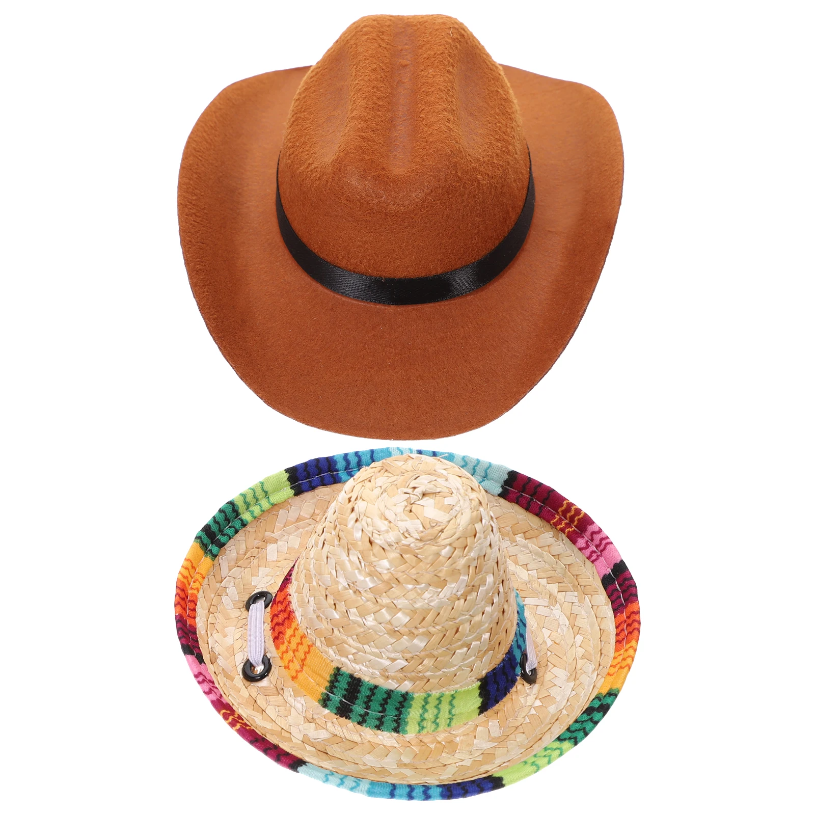 2pcs Pet Hats Fashion Straw Cowboy Hat for Summer Party Decorative Accessories Pet Dog Hats Small Pets Dog Headwear 
2pcs Pet Hats Fashion Straw Cowboy Hat for Summer Party Decorative Accessories Pet Dog Hats Small Pets Dog Headwear