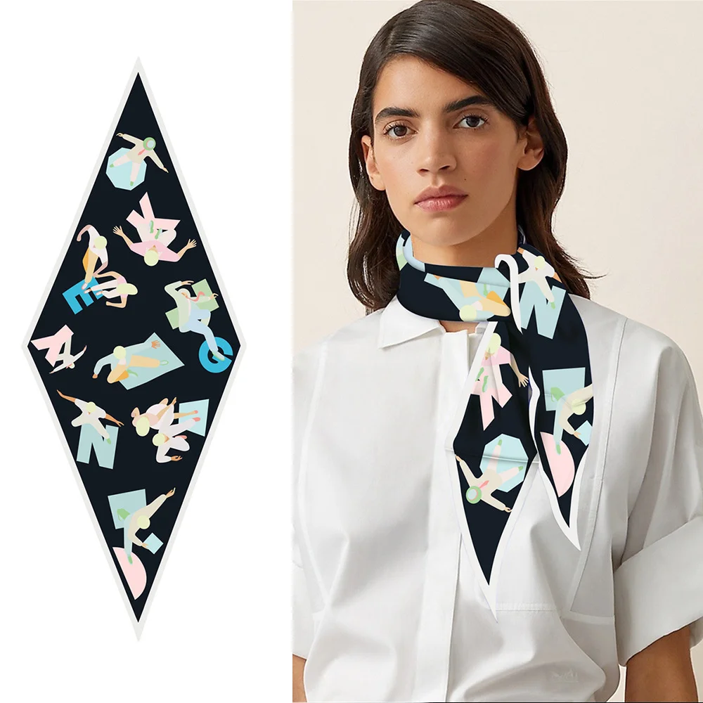 New Scarf Bandage Diamond Shape Silk Women Dancer Print Luxury Brand Scarves Hijab Fashion Women's Scarf Shawl Foulard
New Scarf Bandage Diamond Shape Silk Women Dancer Print Luxury Brand Scarves Hijab Fashion Women's Scarf Shawl Foulard