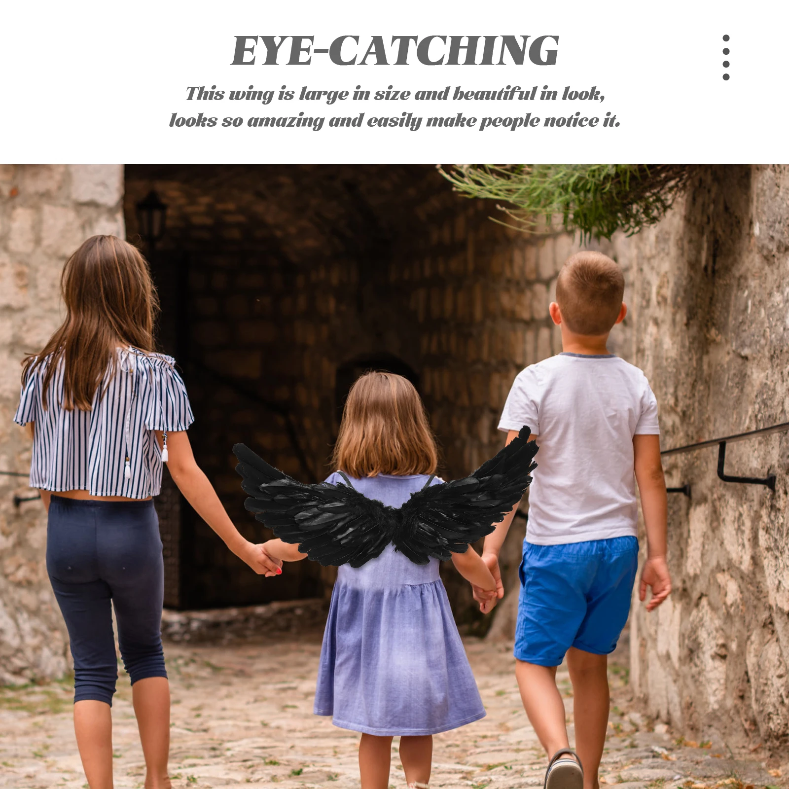 Large Fairy Wing Angel Prop Black Feathered Outfits Accessory for Cosplay Stage Performance Halloween Party Event
Large Fairy Wing Angel Prop Black Feathered Outfits Accessory for Cosplay Stage Performance Halloween Party Event