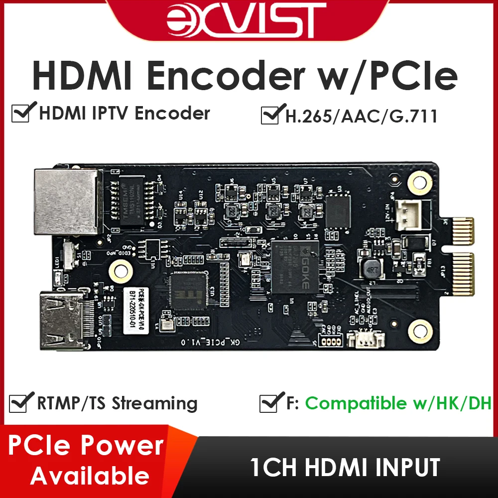 Видеокодер HDMI H.265 1080P 50FPS с разъемом питания PCIe, поддерживает HLS RTMP RTSP SRT UDP, для прямой трансляции IPTV на YouTube.
Видеокодер HDMI H.265 1080P 50FPS с разъемом питания PCIe, поддерживает HLS RTMP RTSP SRT UDP, для прямой трансляции IPTV на YouTube.