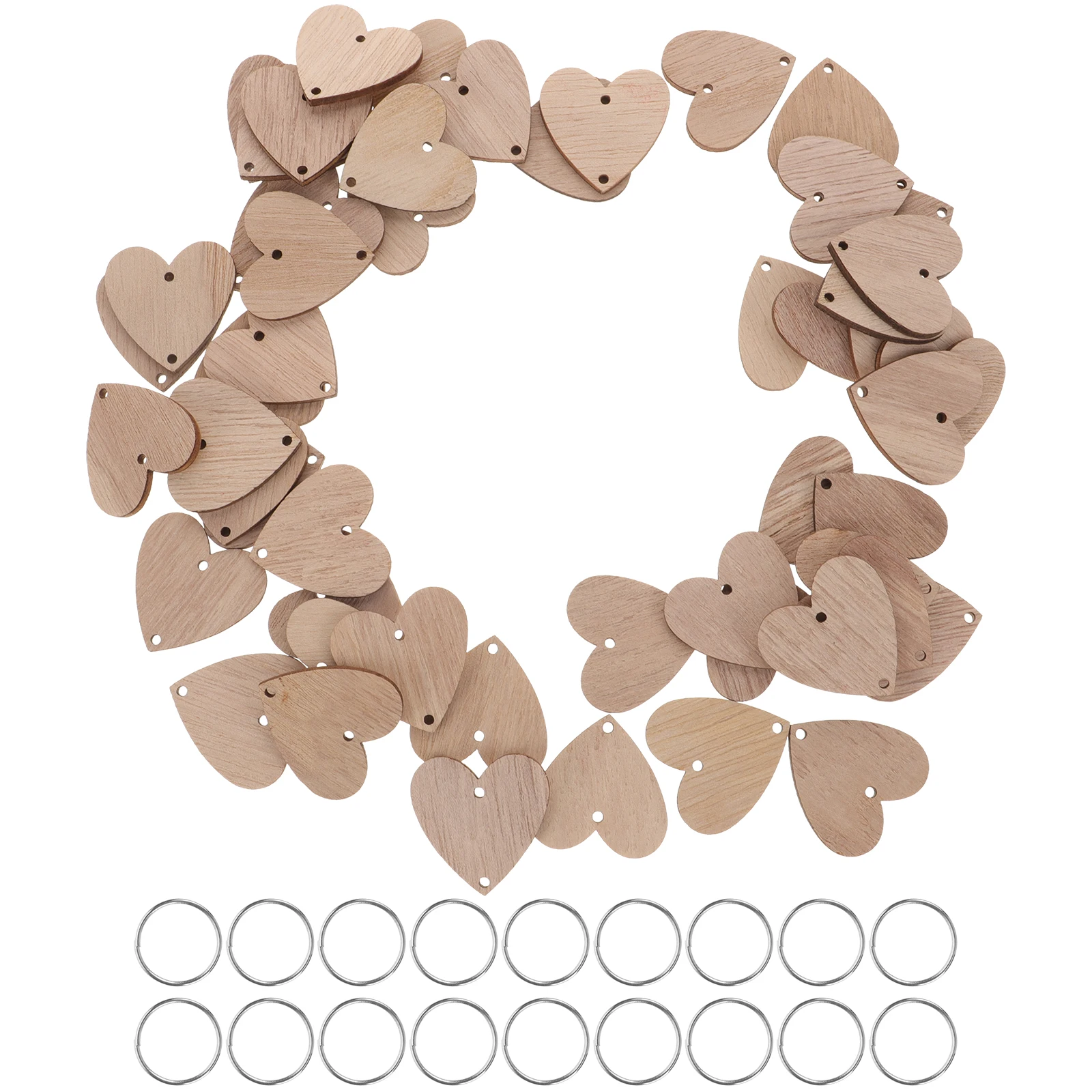 50pcs Wooden Slices Heart Shape Iron Loops DIY Wooden Plaque Calendar Wall Decor Family Board Birthday Reminder
50pcs Wooden Slices Heart Shape Iron Loops DIY Wooden Plaque Calendar Wall Decor Family Board Birthday Reminder