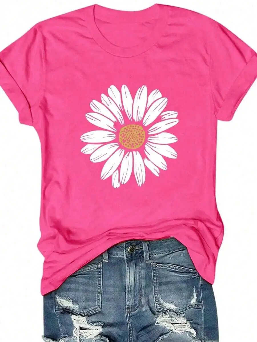 Womens Floral Print T-Shirt Casual Round Neck Short Sleeve Loose Comfortable Summer Top
Womens Floral Print T-Shirt Casual Round Neck Short Sleeve Loose Comfortable Summer Top