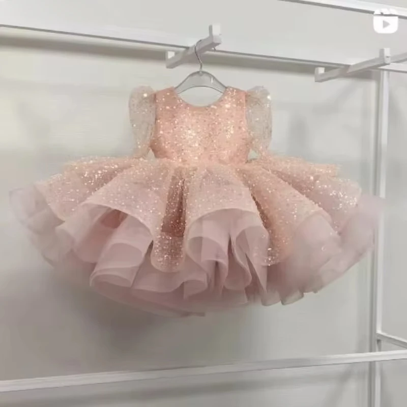 Girl's Sparkly Pink Tutu Wedding Host Occasions Cute & Glittery Kid Clothes Eid Dress, Princess Flower Girl Dresses for Birthday
Girl's Sparkly Pink Tutu Wedding Host Occasions Cute & Glittery Kid Clothes Eid Dress, Princess Flower Girl Dresses for Birthday
