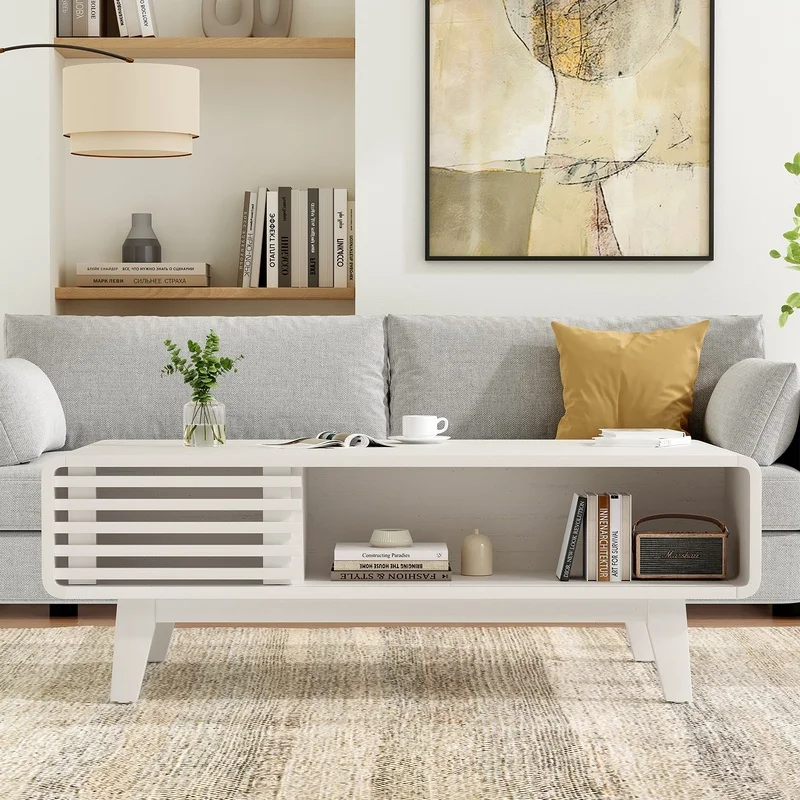 Modern Mid-Century Farmhouse Coffee Table with Storage
Modern Mid-Century Farmhouse Coffee Table with Storage