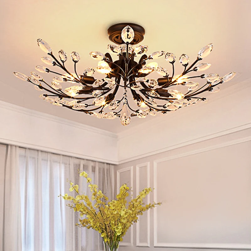 American Style Black Crystal Interior Decoration Ceiling Light Modern Villa Hotel Lobby Bedroom Corridor Iron Luxury Led Lamp
American Style Black Crystal Interior Decoration Ceiling Light Modern Villa Hotel Lobby Bedroom Corridor Iron Luxury Led Lamp
