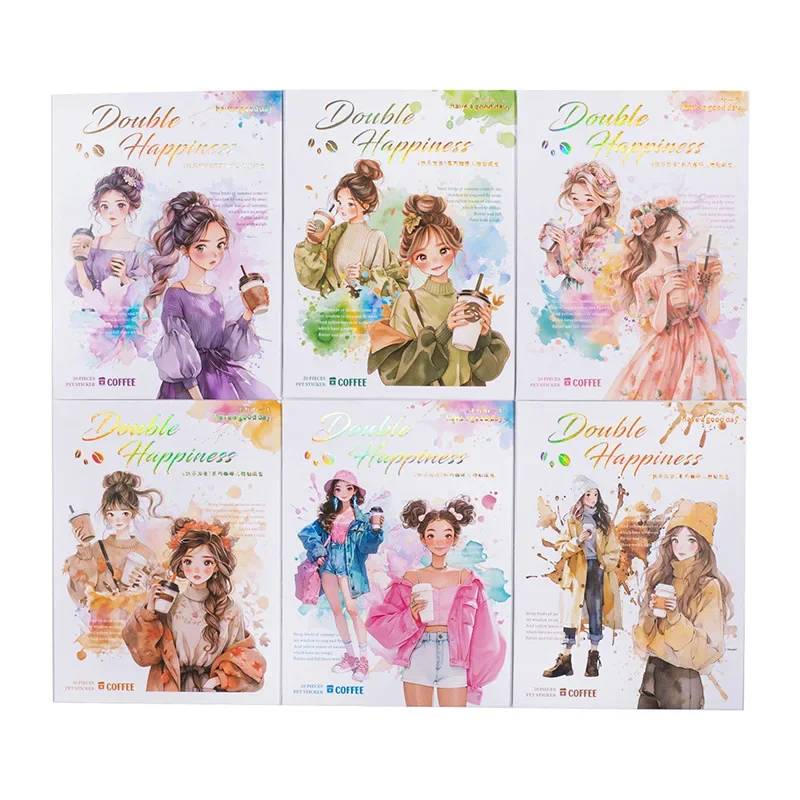 20Pcs Stickers Happy Double Collection Coffee Swoosh Character Masters Supplies Stationery Package Scrapbook cut 136*90mm
20Pcs Stickers Happy Double Collection Coffee Swoosh Character Masters Supplies Stationery Package Scrapbook cut 136*90mm