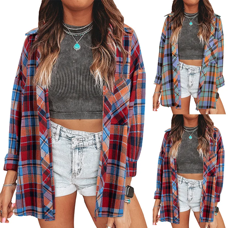 Fall 2025 New Plaid Print Long-sleeved Top Loose Casual Button-down Shirt for Women
Fall 2025 New Plaid Print Long-sleeved Top Loose Casual Button-down Shirt for Women