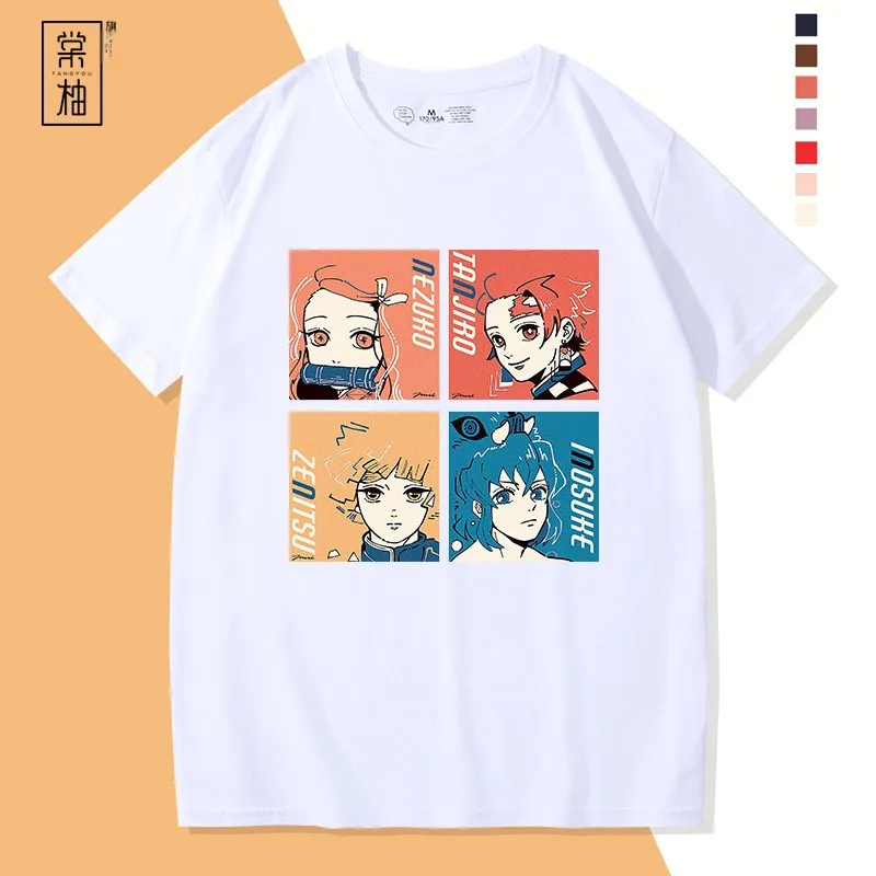 Летняя футболка с коротким рукавом «Истребитель демонов» для студентов, косплей, аниме-дизайн, круглый вырез, 100% хлопок, свободный крой
Летняя футболка с коротким рукавом «Истребитель демонов» для студентов, косплей, аниме-дизайн, круглый вырез, 100% хлопок, свободный крой