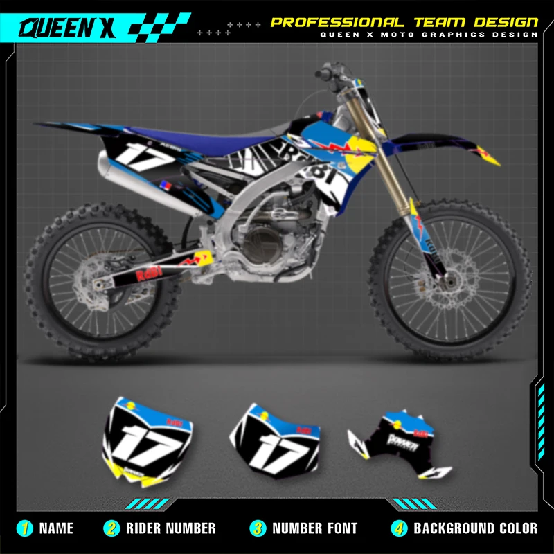 QUEEN X MOTO Custom Team мотоциклетная графика наклейки комплект для YAMAHA YZF250 2014-2018 YZF250X WRF250 15-19 YZF450 14-17
QUEEN X MOTO Custom Team мотоциклетная графика наклейки комплект для YAMAHA YZF250 2014-2018 YZF250X WRF250 15-19 YZF450 14-17