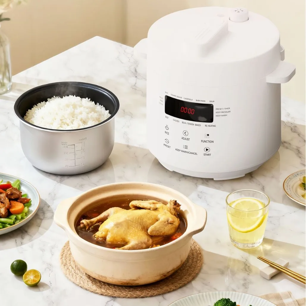 Electric Pressure Cooker 3L 700W 110-220V High Quality Automatic Cooking Programmable 6-In-1 Multi Class Energy Efficient
Electric Pressure Cooker 3L 700W 110-220V High Quality Automatic Cooking Programmable 6-In-1 Multi Class Energy Efficient