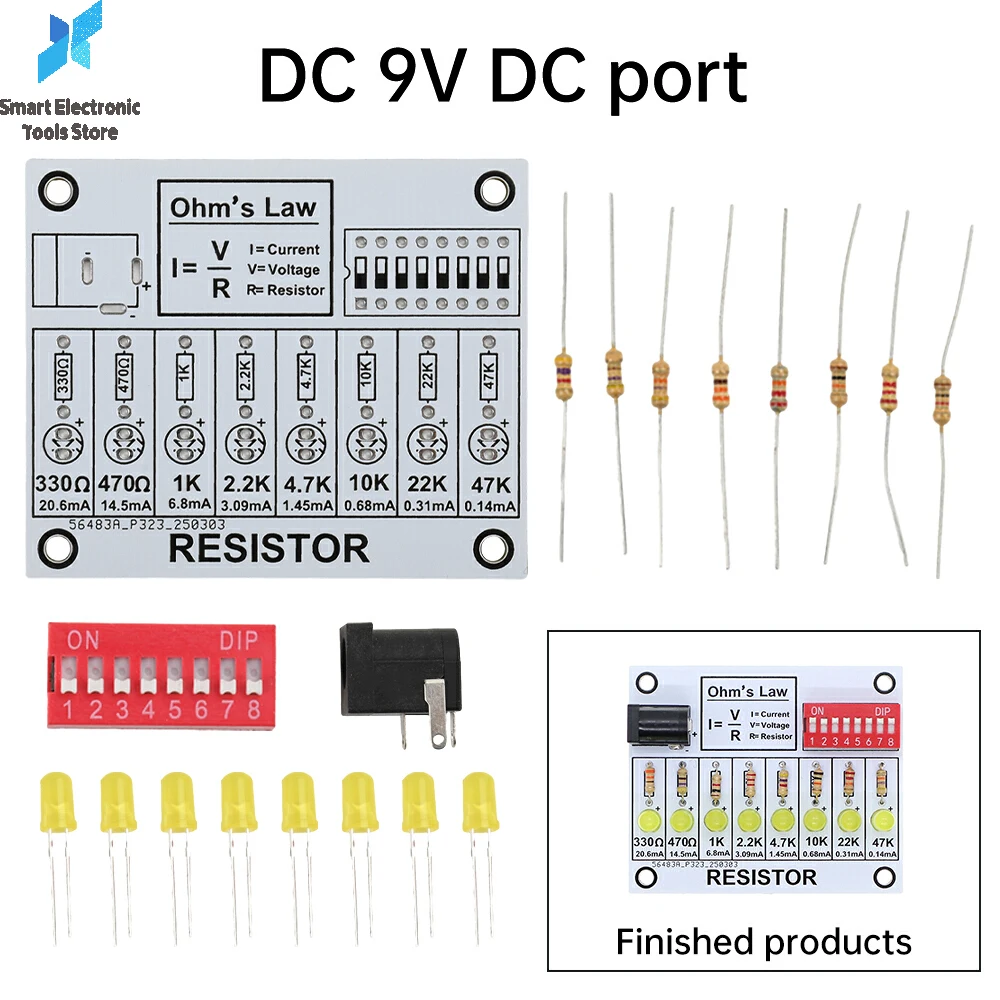 LED Current Test Ohm's Law DIY Soldering Practice Kit Electronic Teaching Lab Practical Training Soldering Kit
LED Current Test Ohm's Law DIY Soldering Practice Kit Electronic Teaching Lab Practical Training Soldering Kit