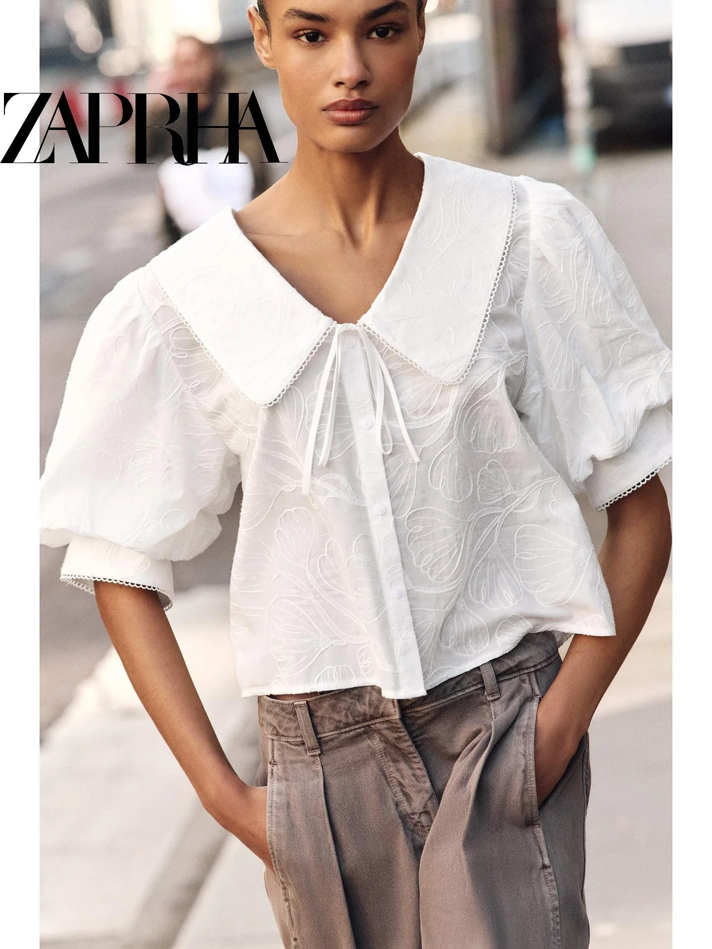 Summer 2026 Style Women's Shirt Bow Tie Bubble Sleeve Turn-down Collar Slimming Personality Casual Loose Fit Short Sleeve
Summer 2026 Style Women's Shirt Bow Tie Bubble Sleeve Turn-down Collar Slimming Personality Casual Loose Fit Short Sleeve