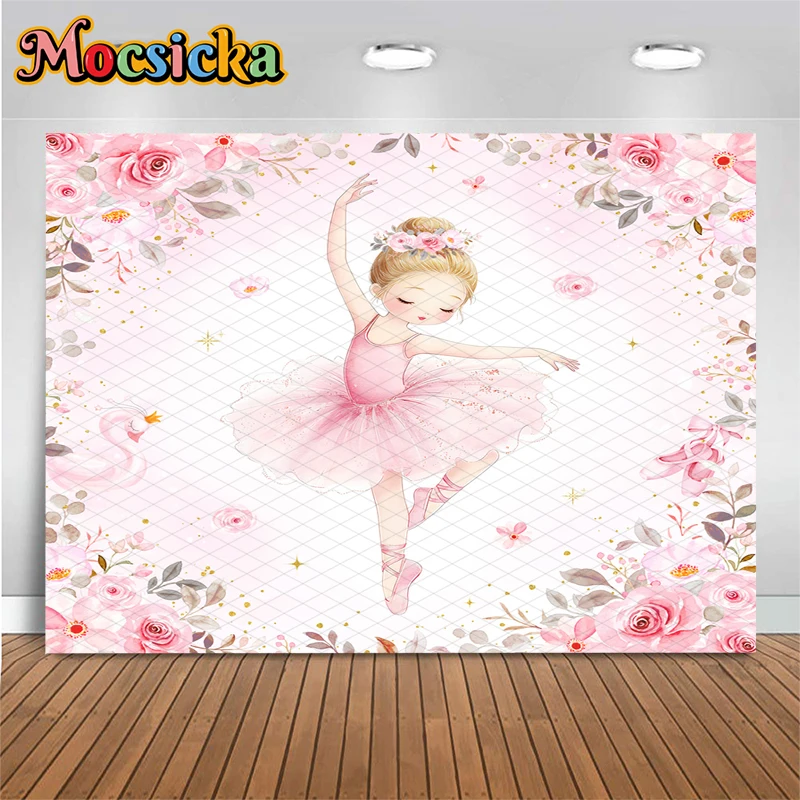 Mocsicka Watercolor Ballerina Photography Backdrop Pink Rose Floral Swan Background Baby Shower Girls Birthday Party Photo Booth
Mocsicka Watercolor Ballerina Photography Backdrop Pink Rose Floral Swan Background Baby Shower Girls Birthday Party Photo Booth