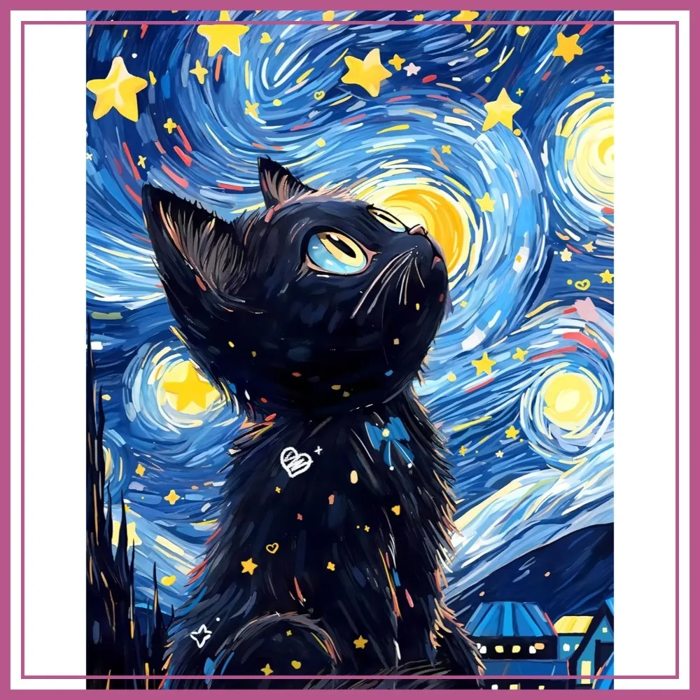 DIY 5D Diamond Painting Kits, Black Cat Art for Adults, Full Drill Canvas, 12x16inch Starry Night Wall Decor
DIY 5D Diamond Painting Kits, Black Cat Art for Adults, Full Drill Canvas, 12x16inch Starry Night Wall Decor