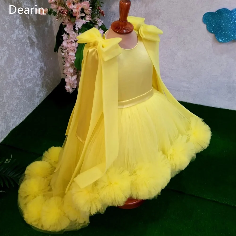 Dearin Scoop Neckline Ball Gown Hi-Lo length Skirts Bows Draped Tulle Flower Girl Dresses
Dearin Scoop Neckline Ball Gown Hi-Lo length Skirts Bows Draped Tulle Flower Girl Dresses