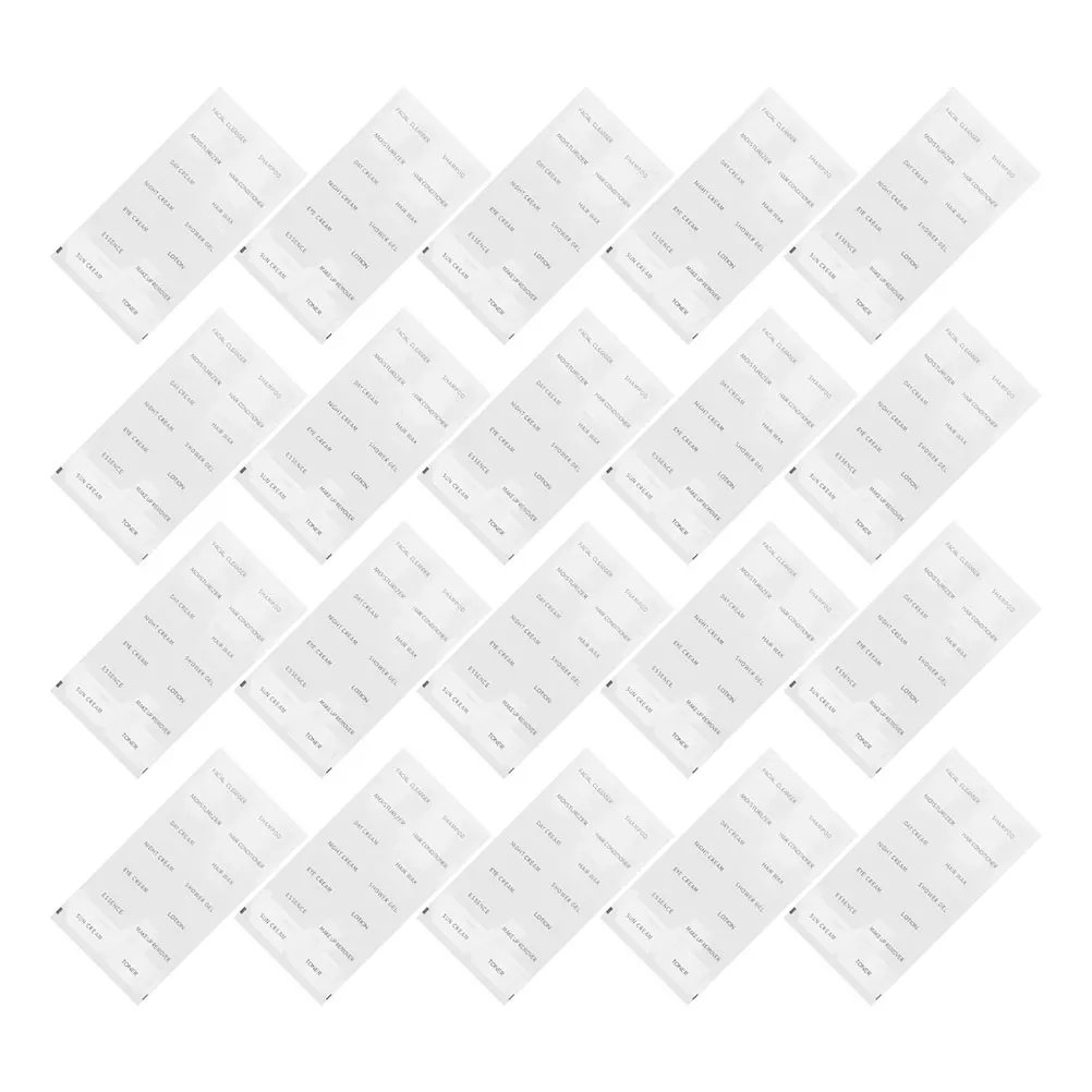 20 Sheets Travel Toiletry Labels Bottles PVC Stickers Shampoo Bathroom Cosmetics Containers Organizing Supplies Easy
20 Sheets Travel Toiletry Labels Bottles PVC Stickers Shampoo Bathroom Cosmetics Containers Organizing Supplies Easy