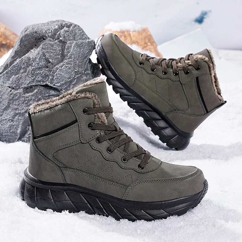 Mens 2026 New Winter High Cut Long Hiking Boots Waterproof Thick Fleece Lined Warm Cotton Shoes for Middle-Aged and Elderly
Mens 2026 New Winter High Cut Long Hiking Boots Waterproof Thick Fleece Lined Warm Cotton Shoes for Middle-Aged and Elderly