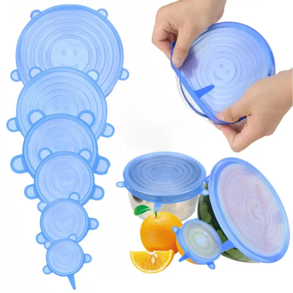 6/12Pcs Silicone Stretch Lids Reusable Food Seal Cover for Pot Bowl Keep Food Fresh Stretchy Wrap Cover Kitchen Cookware
6/12Pcs Silicone Stretch Lids Reusable Food Seal Cover for Pot Bowl Keep Food Fresh Stretchy Wrap Cover Kitchen Cookware