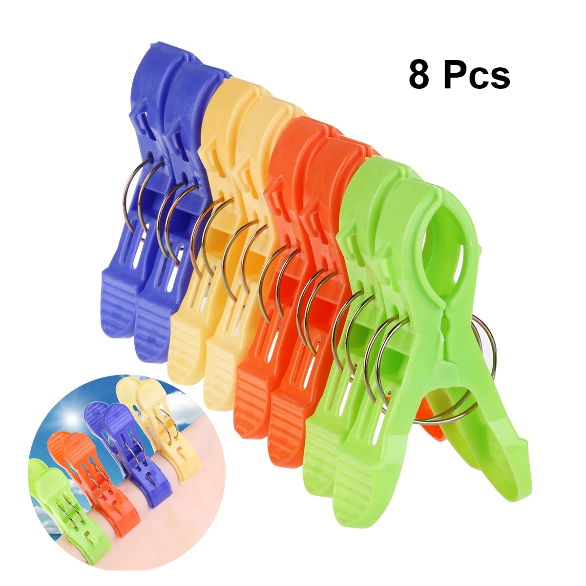 Plastic Beach Towel Clips Bright Color Zinc Steel Windproof Design For Chairs Cloth Articles Quilt Clamps
Plastic Beach Towel Clips Bright Color Zinc Steel Windproof Design For Chairs Cloth Articles Quilt Clamps