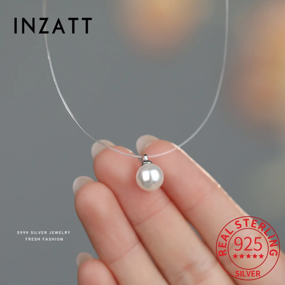 INZATT Real 925 Sterling Silver Fishing Line Pearl Pendant Choker Necklace for Women Trendy Fine Jewelry Minimalist Accessories
INZATT Real 925 Sterling Silver Fishing Line Pearl Pendant Choker Necklace for Women Trendy Fine Jewelry Minimalist Accessories