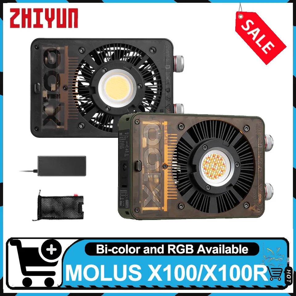 ZHIYUN MOLUS X100 Bi-color MOLUS X100 RGB 100w Pocket Light Portable COB LED Video Light for Vlog Recording
ZHIYUN MOLUS X100 Bi-color MOLUS X100 RGB 100w Pocket Light Portable COB LED Video Light for Vlog Recording