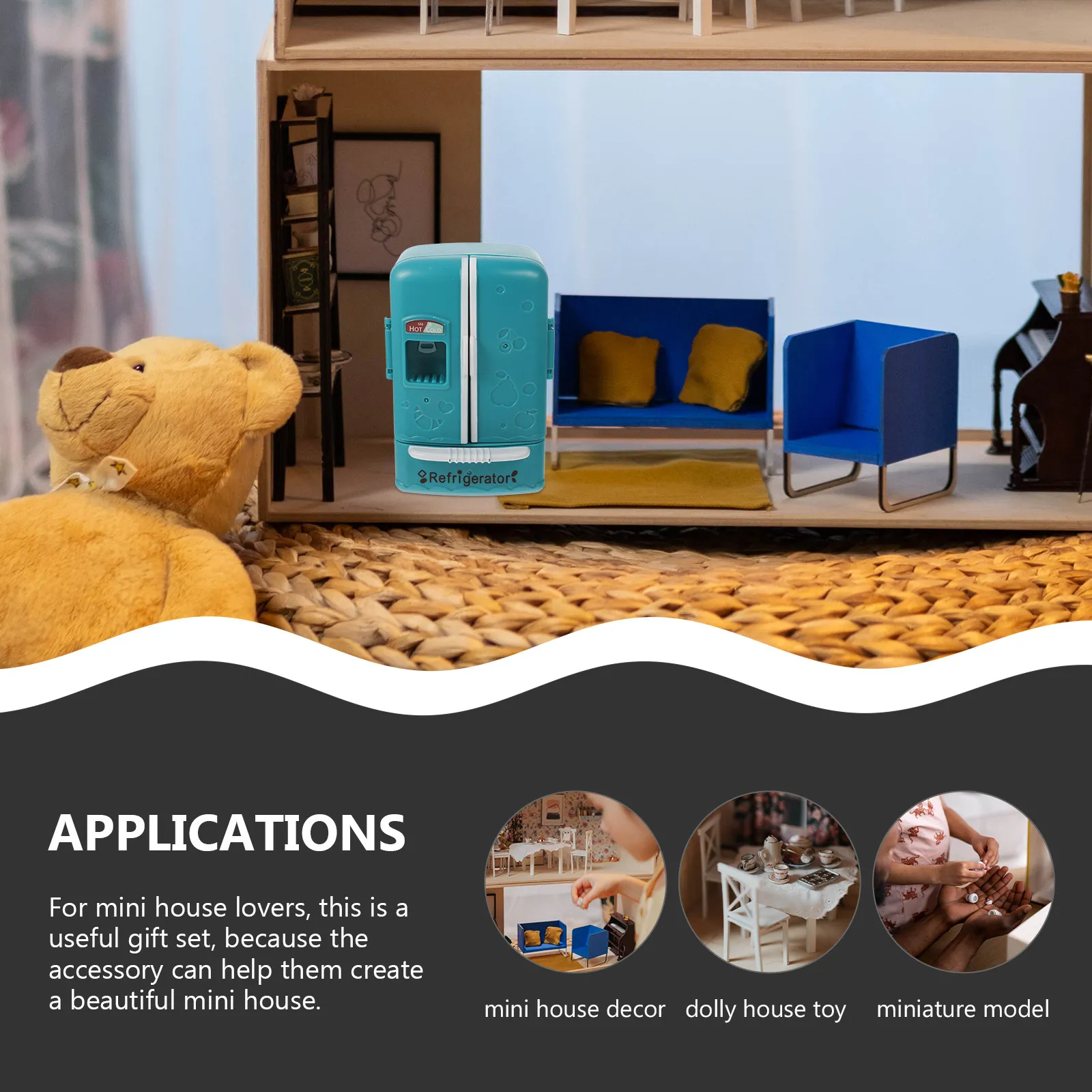 Miniature Decorative Mini House Refrigerator ABS Material Wear-Resistant Lovely Mini Fridge for Children's Creative Room Decor
Miniature Decorative Mini House Refrigerator ABS Material Wear-Resistant Lovely Mini Fridge for Children's Creative Room Decor