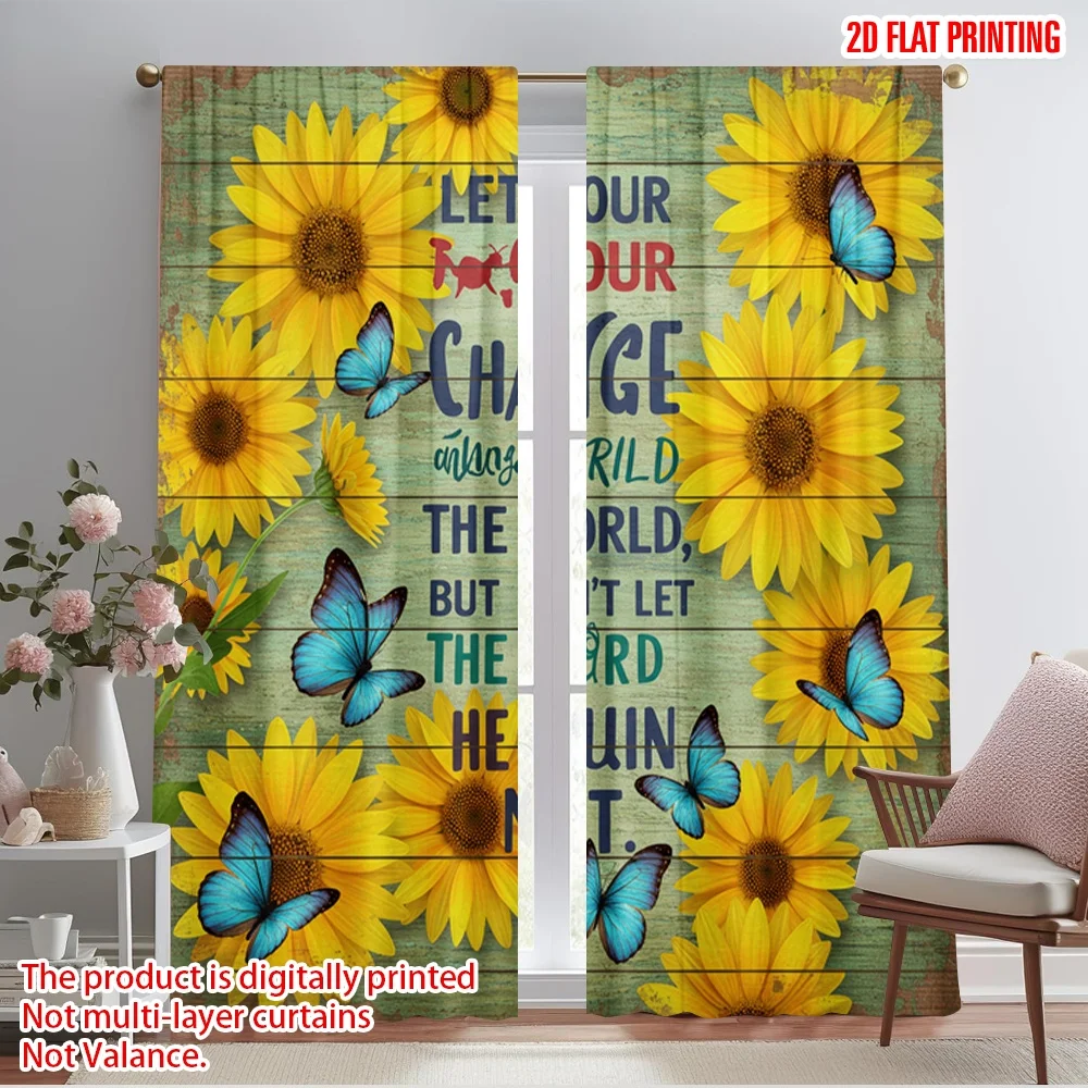 2pcs 2D flat printing Party Curtain Butterflies Flowers Wooden 100% Polyester Without Electricity Festive Wall Decor Use for 
2pcs 2D flat printing Party Curtain Butterflies Flowers Wooden 100% Polyester Without Electricity Festive Wall Decor Use for