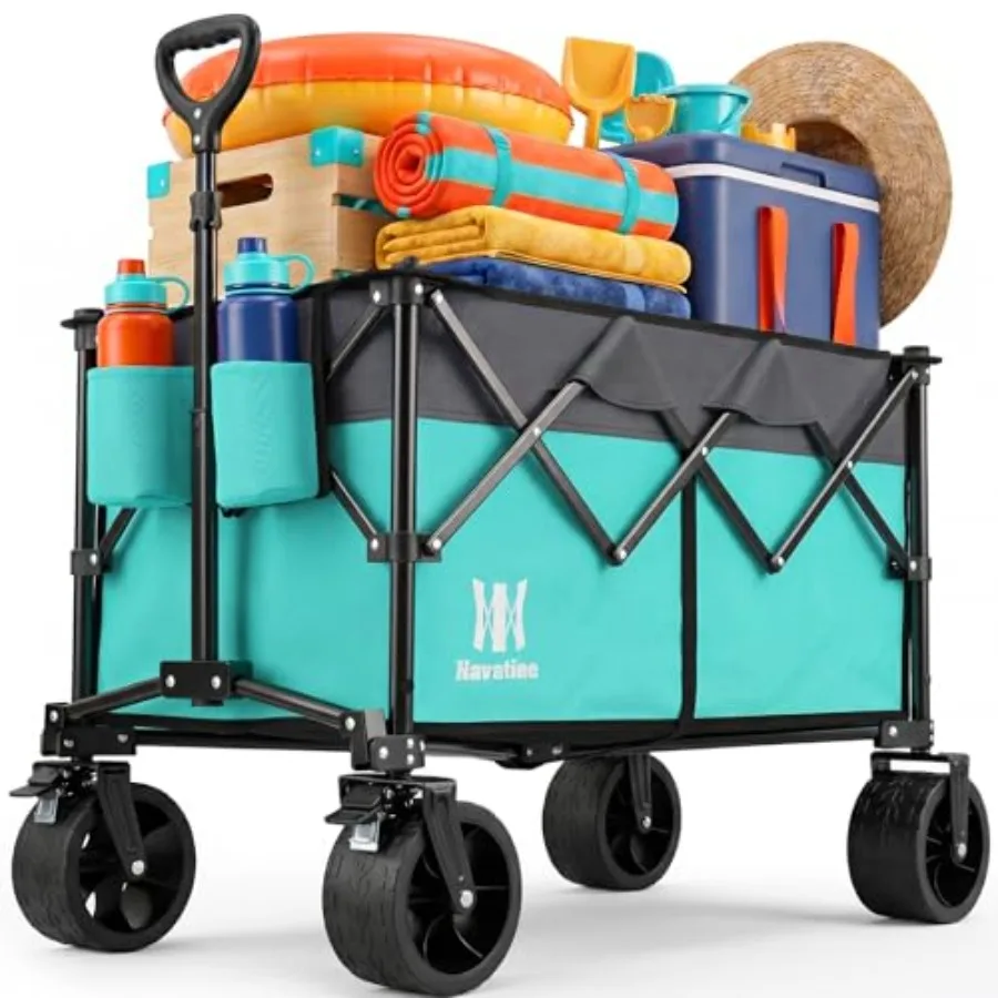 Beach and camping utility wagon: heavy-duty steel frame, black finish, 330Lbs capacity, collapsible folding design with big all
Beach and camping utility wagon: heavy-duty steel frame, black finish, 330Lbs capacity, collapsible folding design with big all