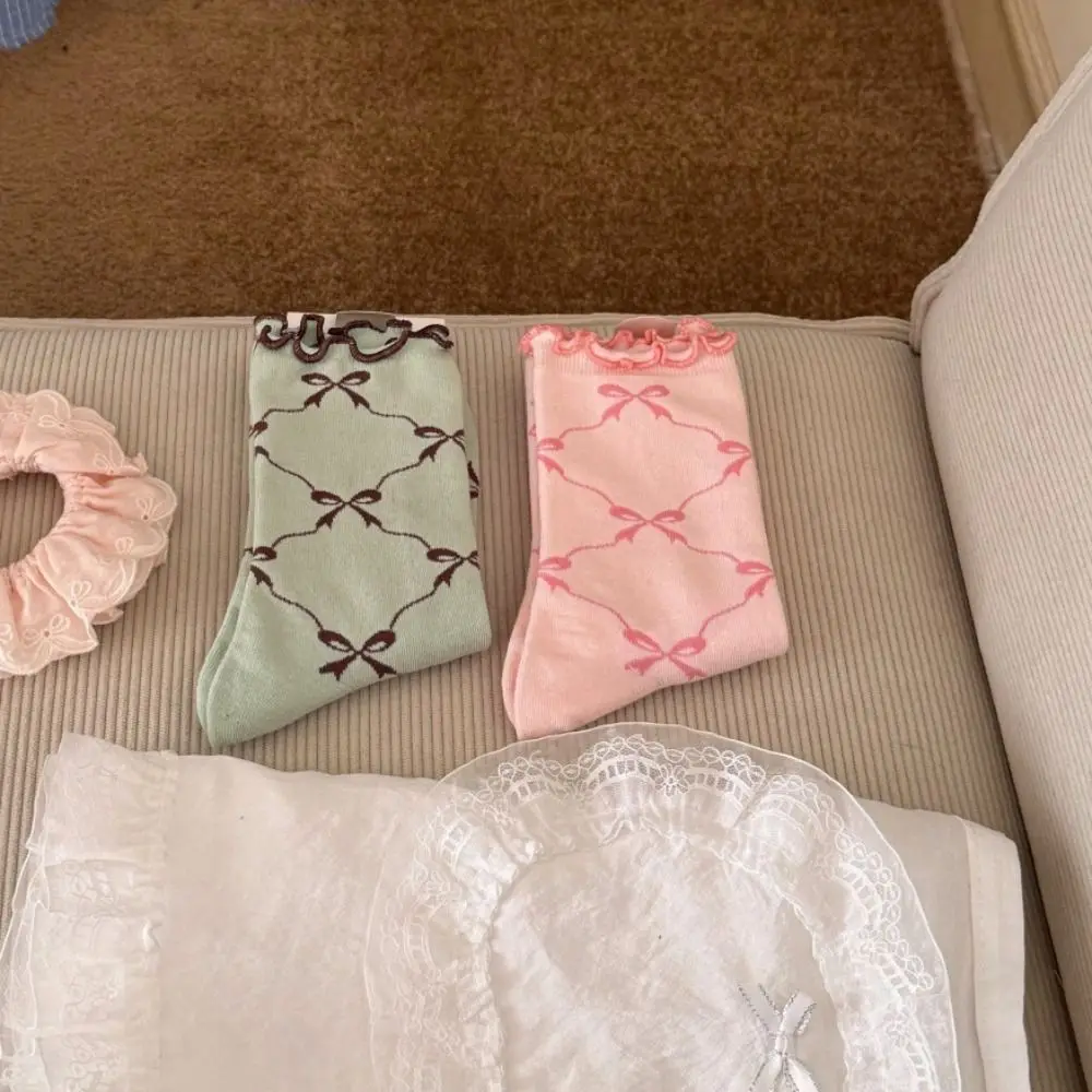 5Pairs Soft Thin Cotton Ruffle Bow Socks Ins Style Lolita Mid Tube Socks Female Hosiery Breathable Sweet Socks Women Girl
5Pairs Soft Thin Cotton Ruffle Bow Socks Ins Style Lolita Mid Tube Socks Female Hosiery Breathable Sweet Socks Women Girl