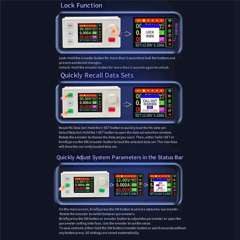 XY3607FS Понижающий преобразователь постоянного тока с ЧПУ 7A 252 Вт Лабораторный регулятор мощности Модуль зарядки постоянного напряжения и тока
XY3607FS Понижающий преобразователь постоянного тока с ЧПУ 7A 252 Вт Лабораторный регулятор мощности Модуль зарядки постоянного напряжения и тока