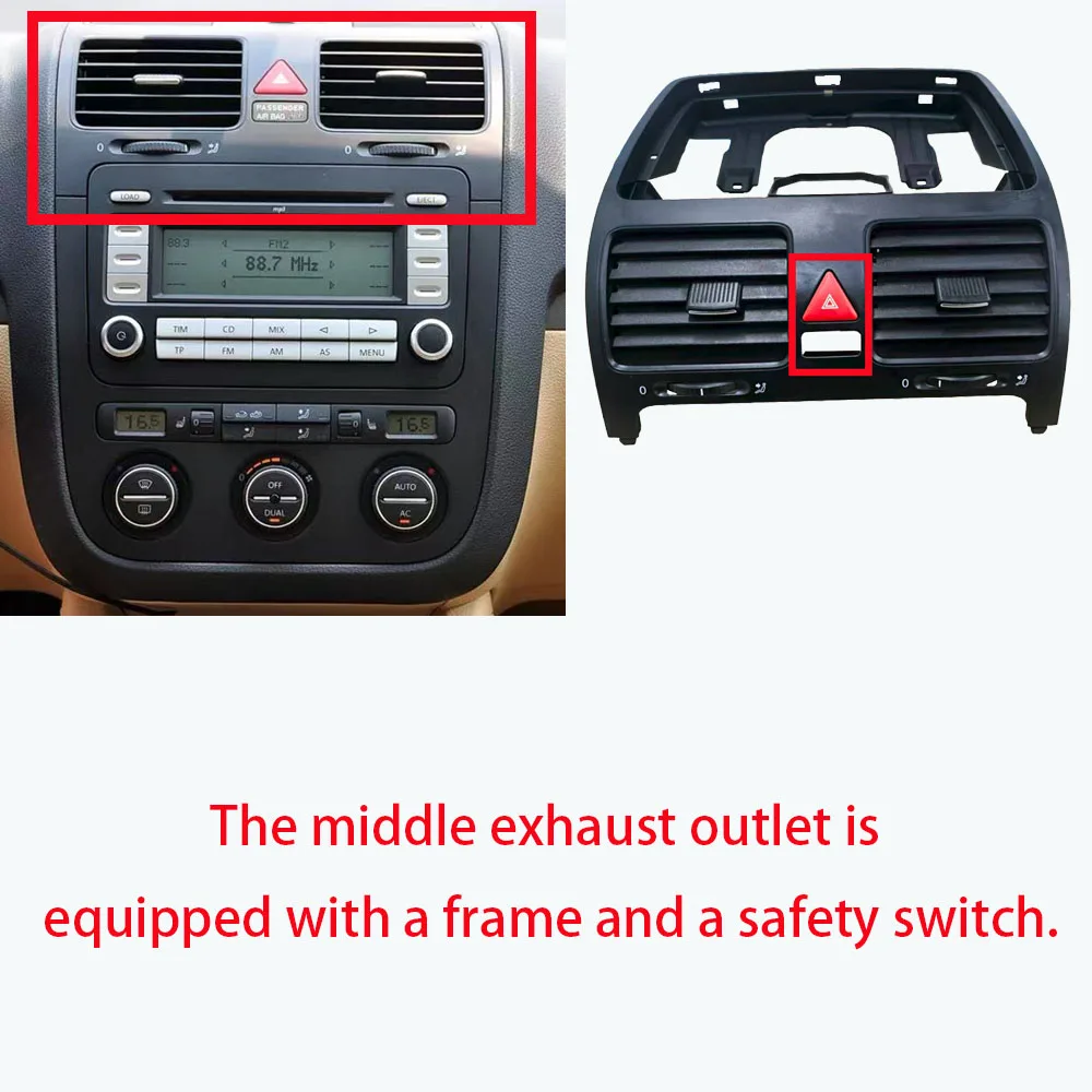 Dashboard Center Air Vent Replacement for VW GOLF MK5 2004-2009 VW JETTA MK5 2006-2011 VW RABBIT Dashboard Center Air Vent
Dashboard Center Air Vent Replacement for VW GOLF MK5 2004-2009 VW JETTA MK5 2006-2011 VW RABBIT Dashboard Center Air Vent