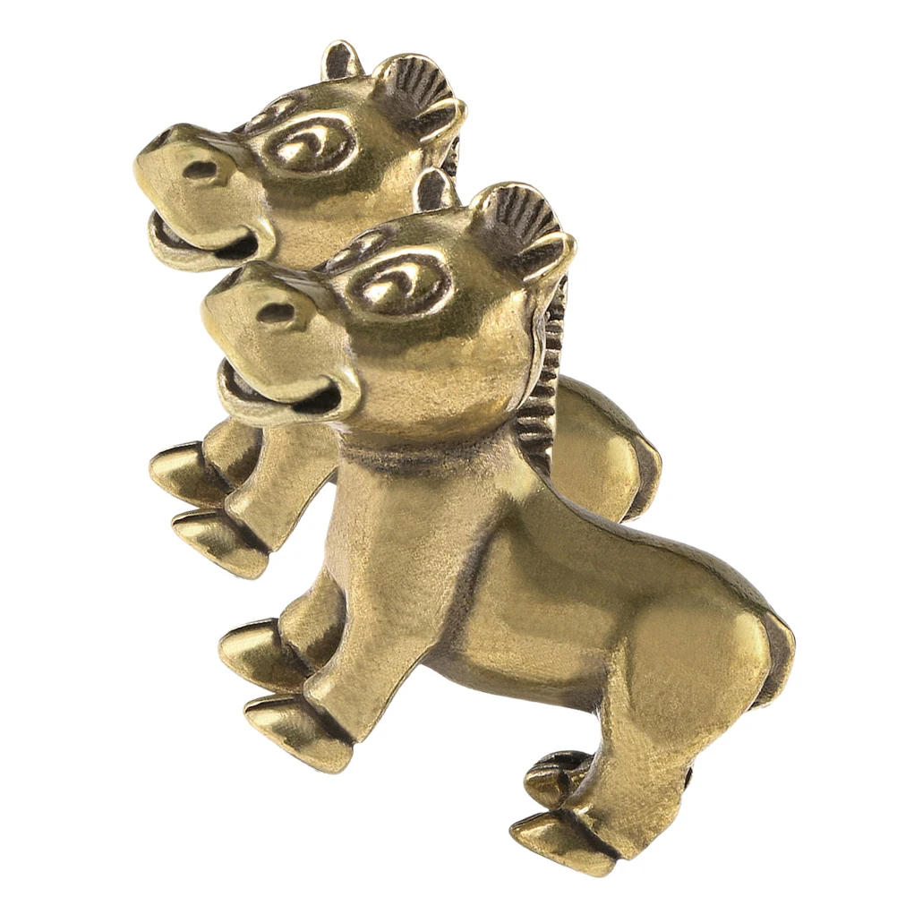 2Pcs Creative Brass Horse Ornament Stylish Desktop Decoration Retro Garden Sculpture Model
2Pcs Creative Brass Horse Ornament Stylish Desktop Decoration Retro Garden Sculpture Model