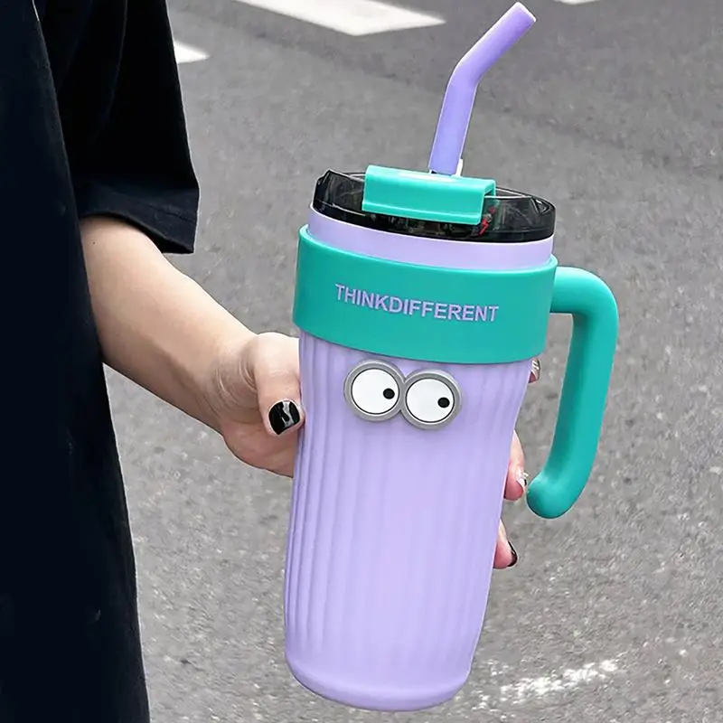 Tumbler Mug Travel Mug Cupholder Friendly With 3D Eye Sticker Large Capacity Insulated Cup For Men Women Travel Beverages
Tumbler Mug Travel Mug Cupholder Friendly With 3D Eye Sticker Large Capacity Insulated Cup For Men Women Travel Beverages