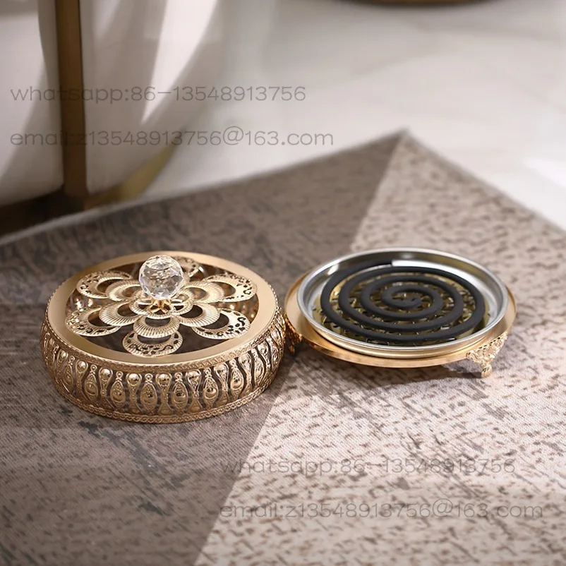 Gold Hollow Mosquito Incense Burner Light Luxury European Style Household Mosquito Coil Box Tray Modern Plate Incense Burner
Gold Hollow Mosquito Incense Burner Light Luxury European Style Household Mosquito Coil Box Tray Modern Plate Incense Burner