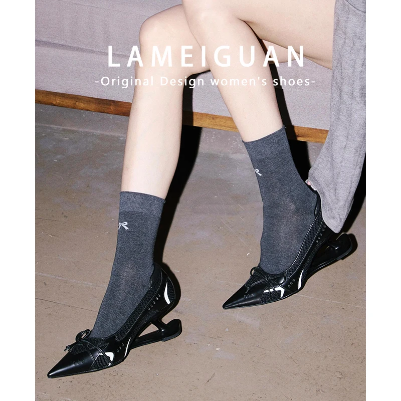 Women's Bowknot Strange Style High Heel Pumps Breathable Pointed Toe Shallow Pull On Shoes Spring Summer Vintage Casual Shoes
Women's Bowknot Strange Style High Heel Pumps Breathable Pointed Toe Shallow Pull On Shoes Spring Summer Vintage Casual Shoes