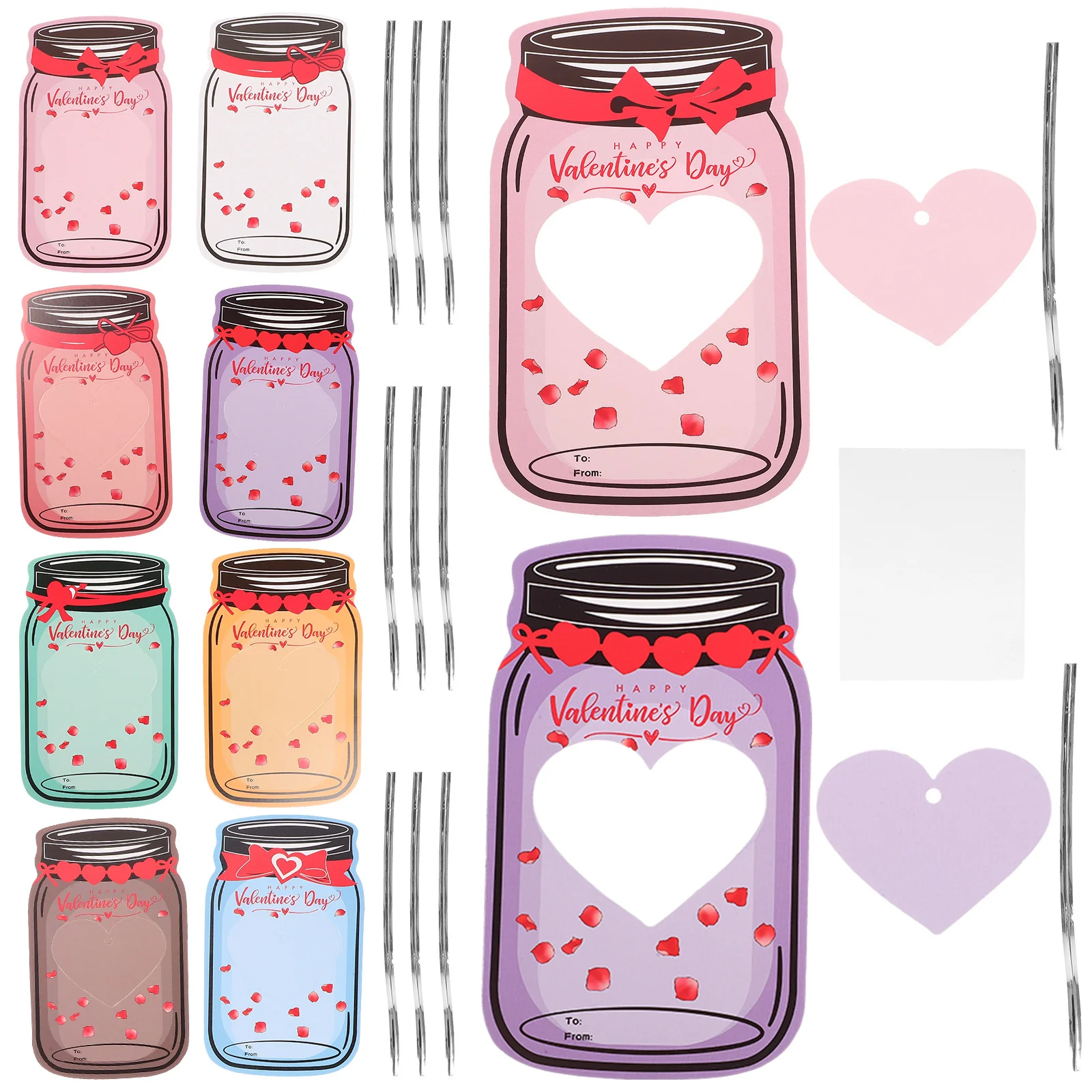 48Sets Valentines Greeting Cards Mason DIY Exchange Classroom Party Valentines Day Gift Bags DIY Exchange Cards
48Sets Valentines Greeting Cards Mason DIY Exchange Classroom Party Valentines Day Gift Bags DIY Exchange Cards