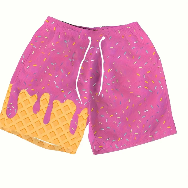 3D Printed Ice Cream Graphic Beach Shorts For Men Women Creative Design Fashion Daily Casual Men's Short Pants Loose Swim Trunks
3D Printed Ice Cream Graphic Beach Shorts For Men Women Creative Design Fashion Daily Casual Men's Short Pants Loose Swim Trunks